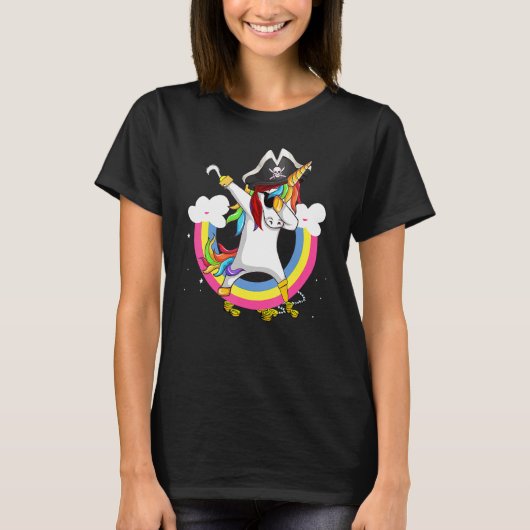 Pirate Magical Unicorn Geweldige Halloween Costume T-shirt (Voorkant)