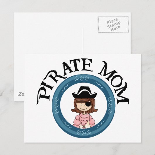 Pirate mama briefkaart (Voorkant / Achterkant)