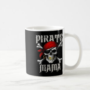 Pirate Mama Jolly Roger Vlag en schedel crossbones Koffiemok