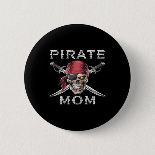 Pirate mama ronde button 5,7 cm (Voorkant)