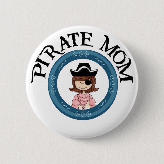 Pirate mama ronde button 5,7 cm (Voorkant)