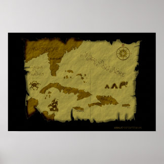 Pirate Map #1 Poster