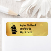 Pirate Map Adresetiketten Etiket (Insitu)