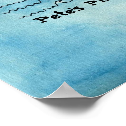 Pirate Map afdrukken - enorm Poster (Hoek)