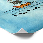 Pirate Map afdrukken - Klein Poster (Hoek)