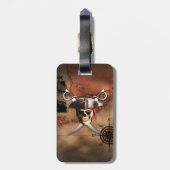 Pirate Map Bagagelabel (Achterkant verticaal)