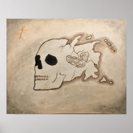 Pirate map "Dangerous Waters" door David Good Poster