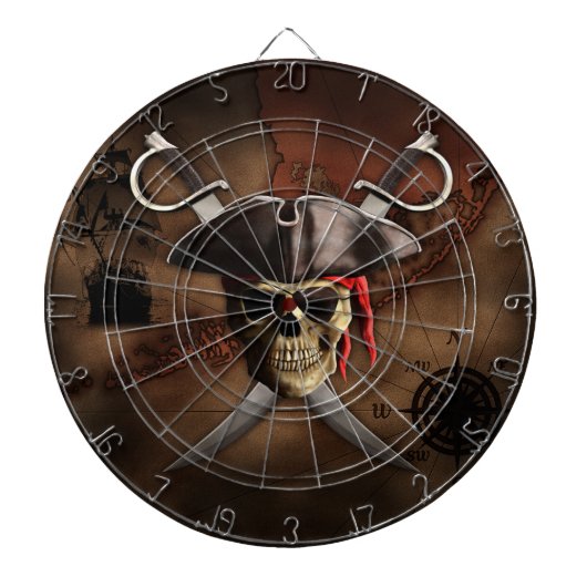 Pirate Map Dartbord (Voorkant)
