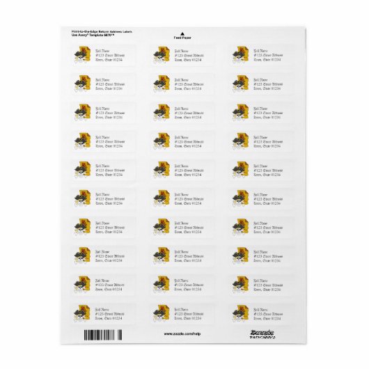 Pirate Map en Crossbones Mailing Labels (Full Sheet)