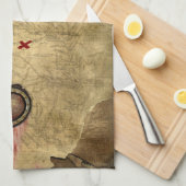 Pirate Map, Gold Coins en Theedoek (Quarter Fold)