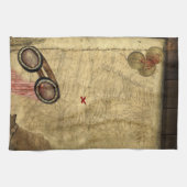 Pirate Map, Gold Coins en Theedoek (Horizontaal)