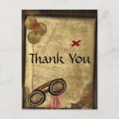  Pirate Map, Gouden Munten en  Look Briefkaart (Voorkant)