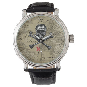 Pirate Map Horloge