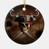 Pirate Map Keramisch Ornament (Voorkant)