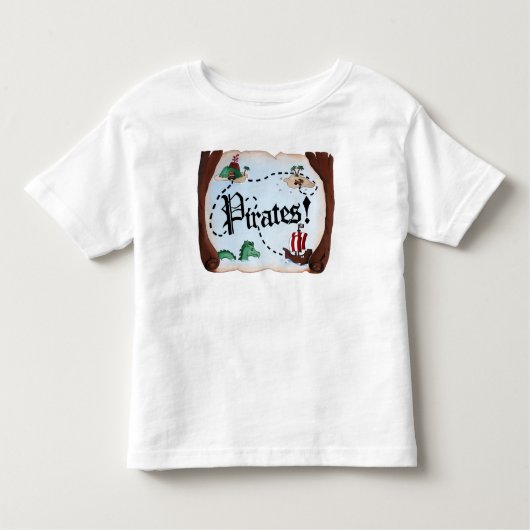 Pirate Map Kinder Shirts (Voorkant)