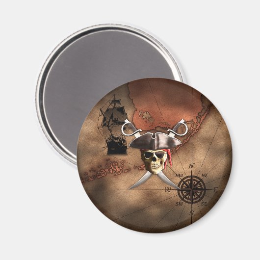 Pirate Map Magneet (Voorkant / Achterkant)