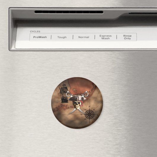 Pirate Map Magneet (Insitu (Vaatwasser))