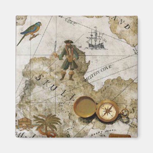 Pirate Map Magnet (Voorkant)