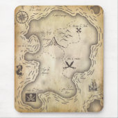 Pirate Map Mousepad Muismat (Voorkant)