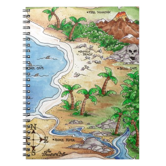 Pirate Map Notitieboek (Voorkant)