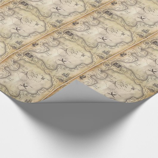Pirate Map-omslagpapier Cadeaupapier (Hoek)