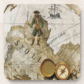 Pirate Map Onderzetters (Voorkant)