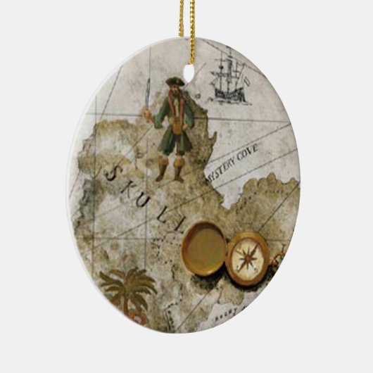 Pirate Map Ornament (Rechts)