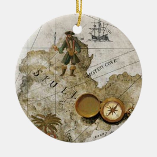 Pirate Map Ornament (Voorkant)