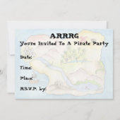 Pirate Map Party Invitation 5"x 7" Kaart (Achterkant)