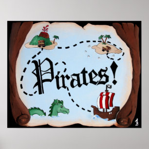 Pirate Map Poster
