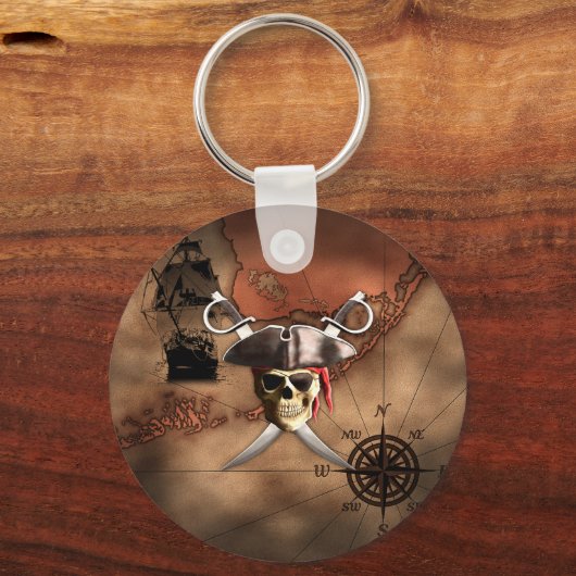 Pirate Map Sleutelhanger (Voorkant)