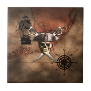 Pirate Map Tegeltje