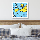  Pirate Map Verrekte Canvasafdruk (klein) Canvas Afdruk (Insitu (Slaapkamer))