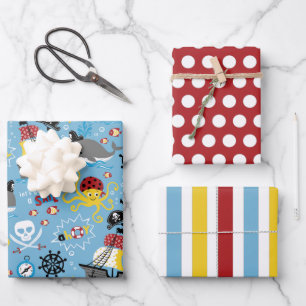 Pirate Marine Life Wrapping Paper Set