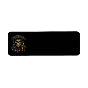 Pirate Mascot Adresetiketten Etiket