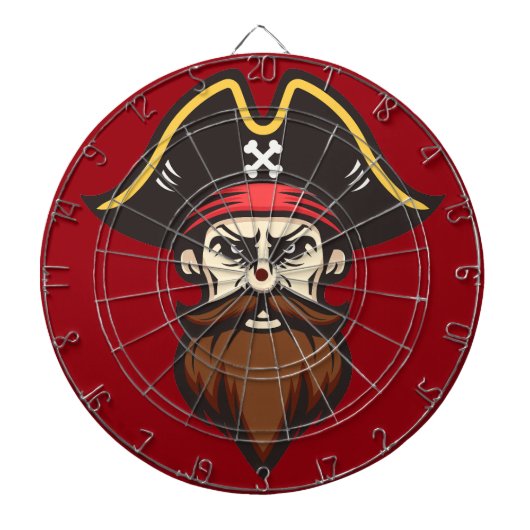 Pirate Mascot Dartboard Dartbord (Voorkant)