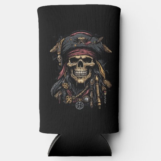 Pirate Mascot Koelbox Seltzer Blikjeskoeler (Voorkant)