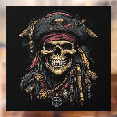 Pirate Mascot Venster Cling Raamsticker (Vel 2)