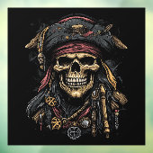 Pirate Mascot Venster Cling Raamsticker (Vel 3)