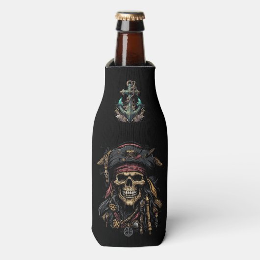 Pirate Mascotte Fles Koeler (Fles Voorkant)