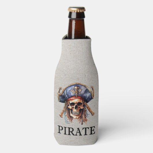 Pirate Mascotte Fles Koeler (Fles Voorkant)