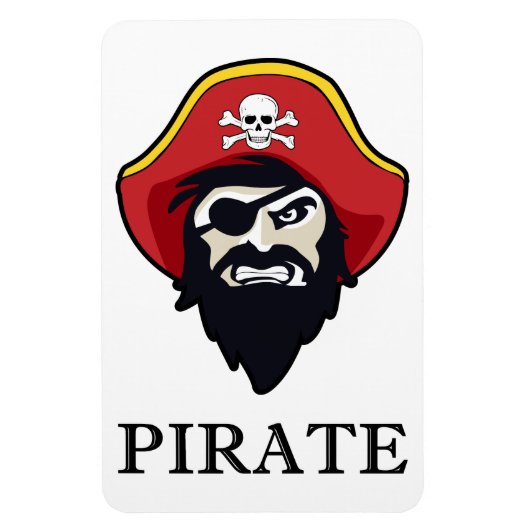 Pirate Mascotte Magneet (Verticaal)