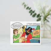 Pirate Massage Comic: "A Touch of Humor" Briefkaart (Staand voorkant)