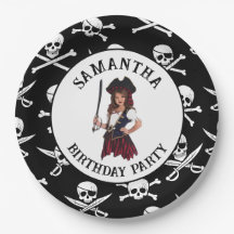 Pirate Meisje Papier Borden