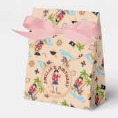 Pirate Meisje Schatkaart Leuk Verjaardagsfeest Bedankdoosjes (Voorkant Zijde)