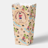 Pirate Meisje Schatkaart Leuk Verjaardagsfeest Bedankdoosjes (Voorkant)