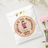 Pirate Meisje Schatkaart Leuk Verjaardagsfeest Bedankzakje (Gezegeld)