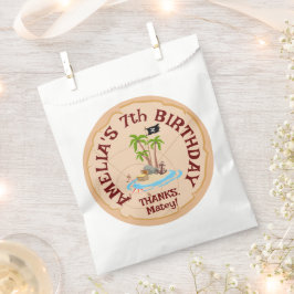 Pirate Meisje Schatkaart Leuk Verjaardagsfeest Bedankzakje