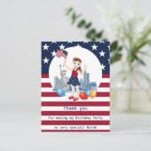 Pirate Meisje Schatkaart Leuk Verjaardagsfeest Briefkaart (Staand voorkant)