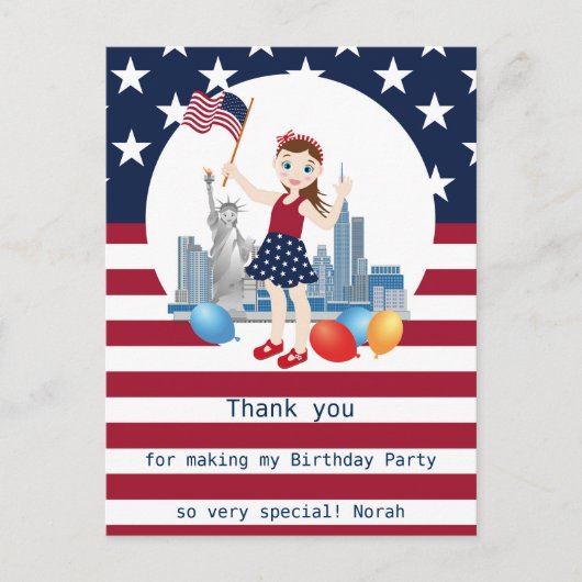 Pirate Meisje Schatkaart Leuk Verjaardagsfeest Briefkaart (Voorkant)